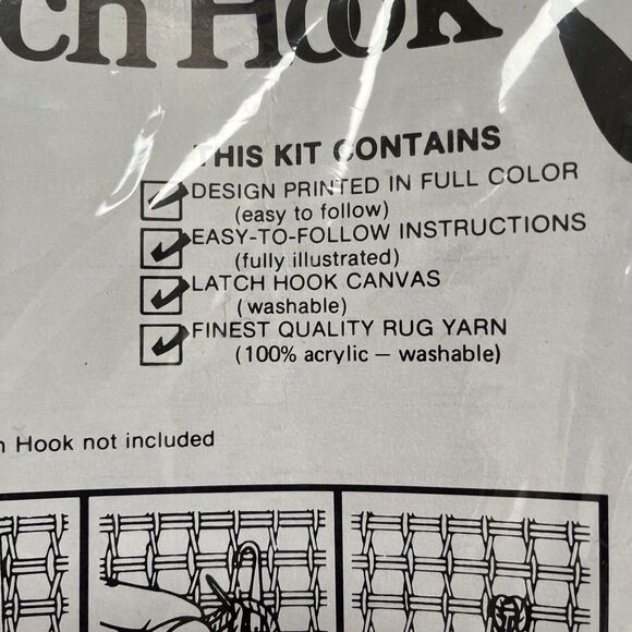 McNeill Latch Hook Kit Beginner Rocking Horse 7211 Age 8 Up 12x12 In Craft - Picture 8 of 10